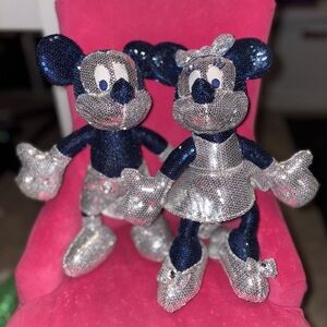 Disneyland 60th Sequin Mickey and Minnie Mouse plush